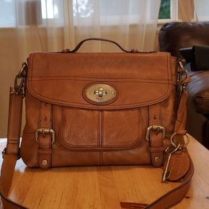 Fossil long live vintage 1954 brown crossbody bag.